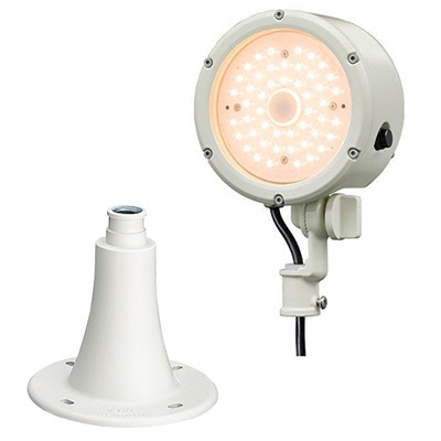 【整備済】2are3 デザイナーズ照明 ウォルナット無垢材 LED交換済 E30015W/LSAN9/W + F5A/W || LED小形投光器+台座セット[白色] 岩崎電気
