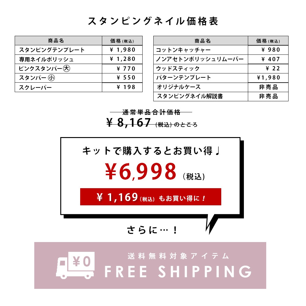 8秒でこのアート!スタンプネイルキットスタンプネイルポリッシュ付 ジェルネイル スタンピングネイルキット