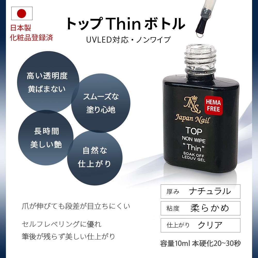 トップジェル 安心の日本製トップコート マットトップも選べるLEDUV