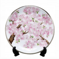 七宝焼き　飾皿　9丸新桜