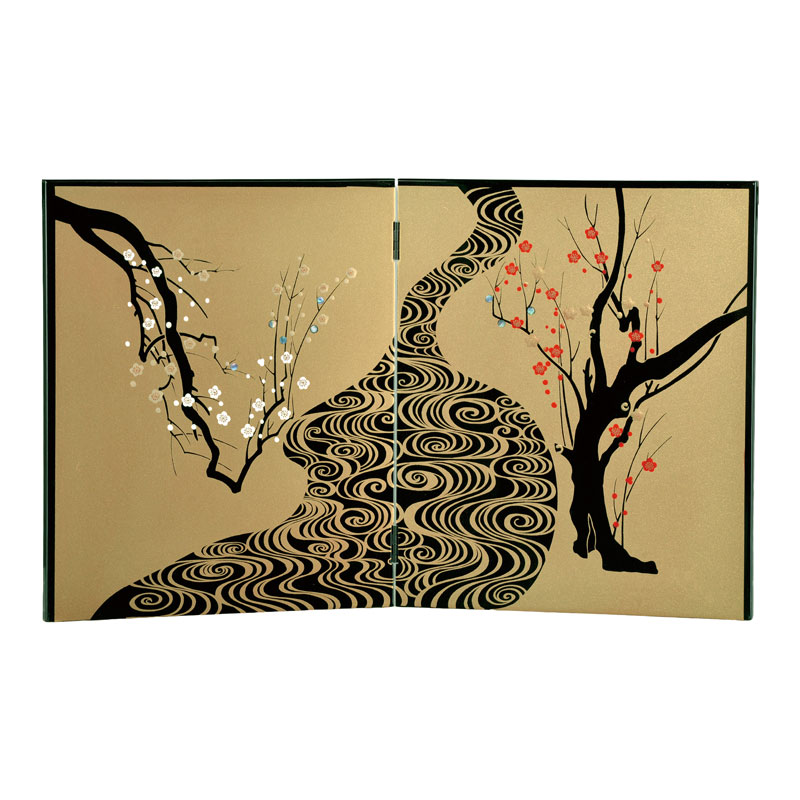 会津漆器 屏風 朱 9月屏風 菊 | 屏風 | 伝統工芸品・和風記念品 通販