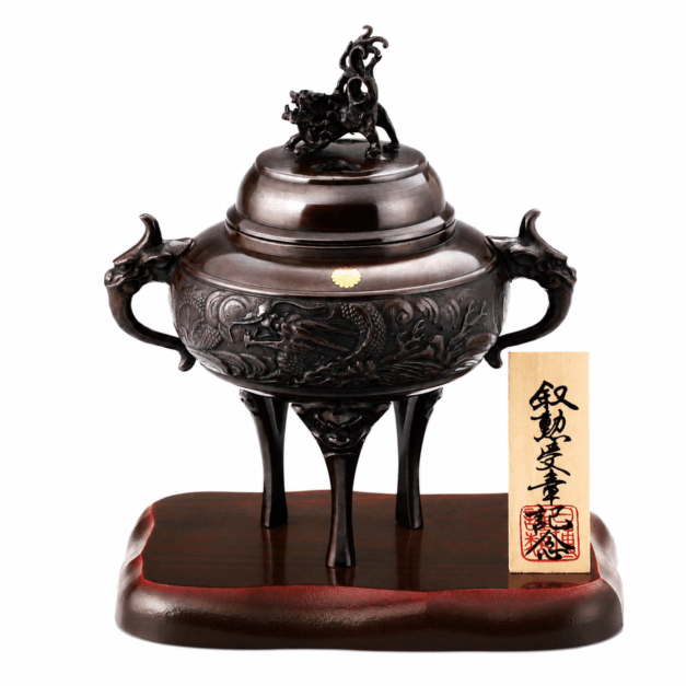 高岡銅器 叙勲記念品 朱肉入 大 | 叙勲記念品 | 伝統工芸品・和風記念