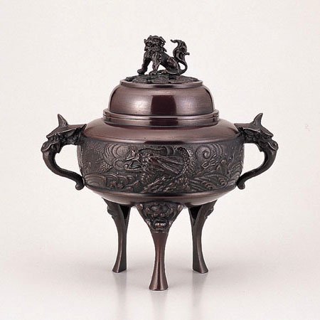 高岡銅器　金工師　香炉　龍　竜 高岡銅器 金工師 香炉 龍 竜