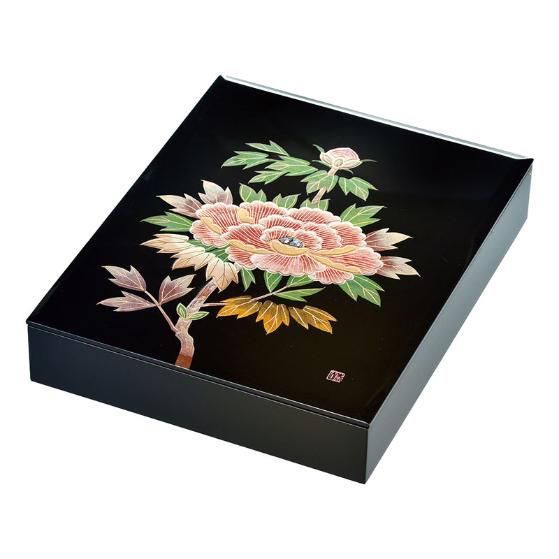 会津漆器 黒 ペンケース 初音（内別珍貼） | 文庫 | 伝統工芸品・和風