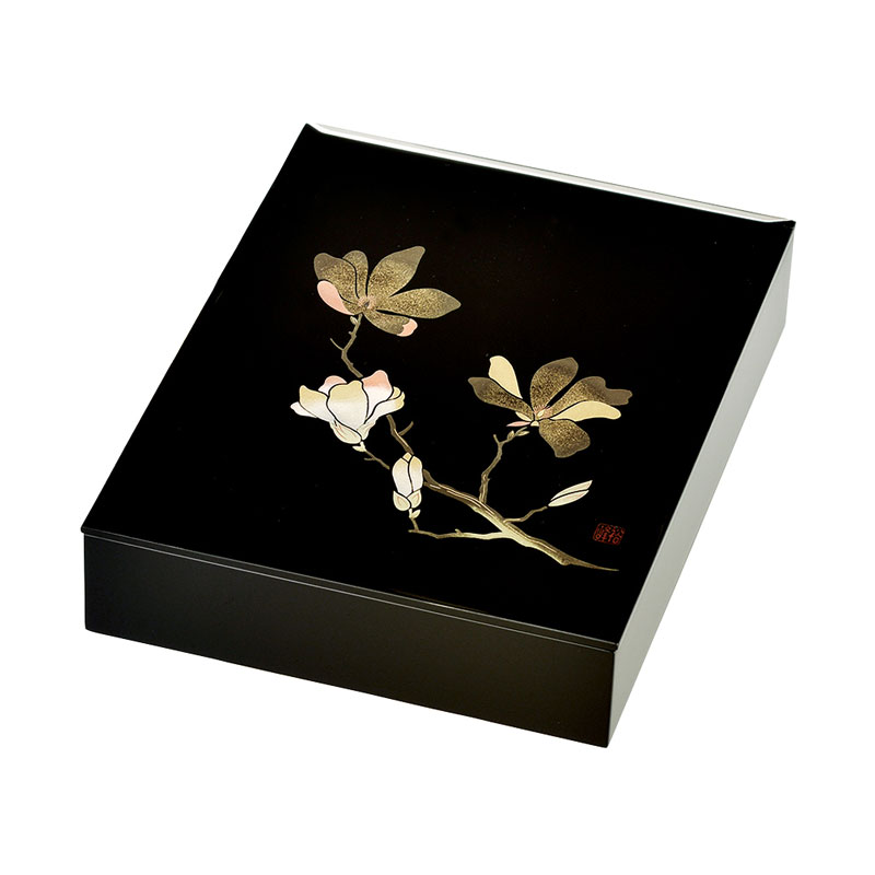 会津漆器 黒 ペンケース 初音（内別珍貼） | 文庫 | 伝統工芸品・和風