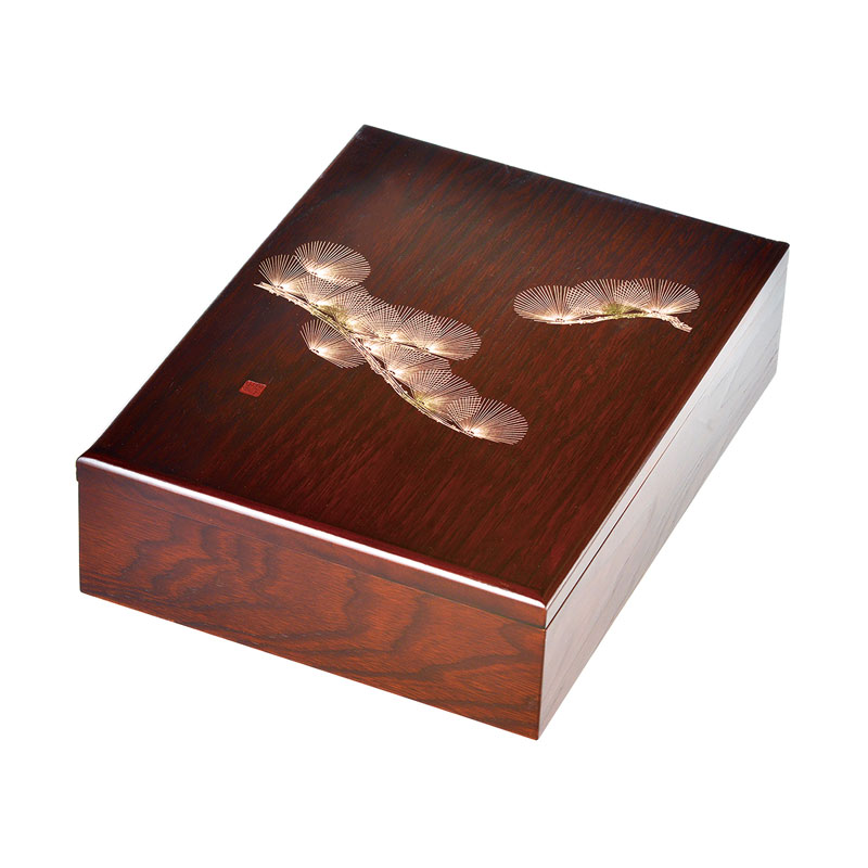 会津漆器 黒 ペンケース 初音（内別珍貼） | 文庫 | 伝統工芸品・和風