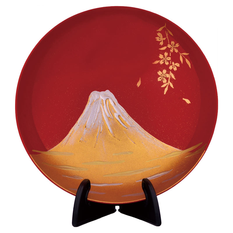 会津漆器 朱内金地 2.7 扇型 三ツ組盃 松竹梅（漆） | 酒器 | 伝統工芸