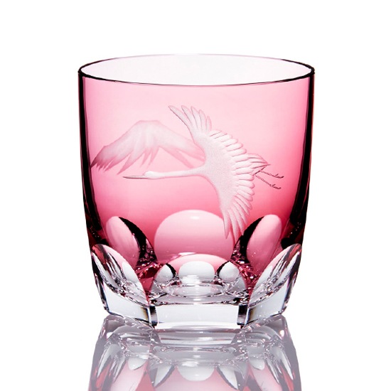 ペアロックグラス＜鶴と富士山＞ KAGAMI | ロックグラス | 伝統工芸品