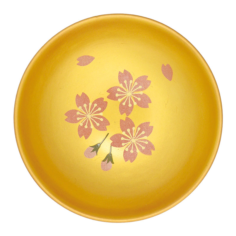 会津漆器 朱内金地 2.2 小盃ペア 春秋（手描） | 酒器 | 伝統工芸品