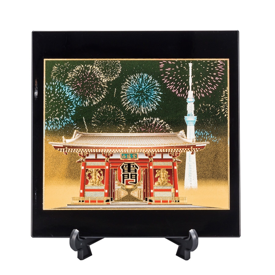 山中漆器 漆芸HGマウスパッド 東京タワー（G） 飾り立て付き | マウス