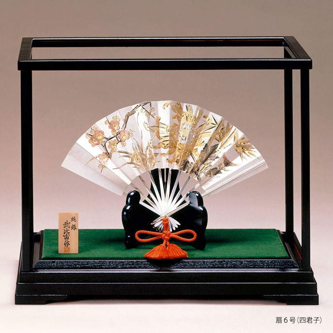 東京銀器 置物 扇（松竹梅） | 置物 | 伝統工芸品・和風記念品 通販