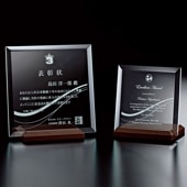 オリジナルデザイン表彰楯 JP-L98-01-ガラス製楯