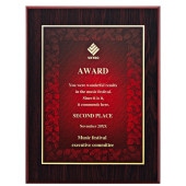 オリジナルデザイン表彰楯 JP-L33-07-アルミ表彰板付木製楯