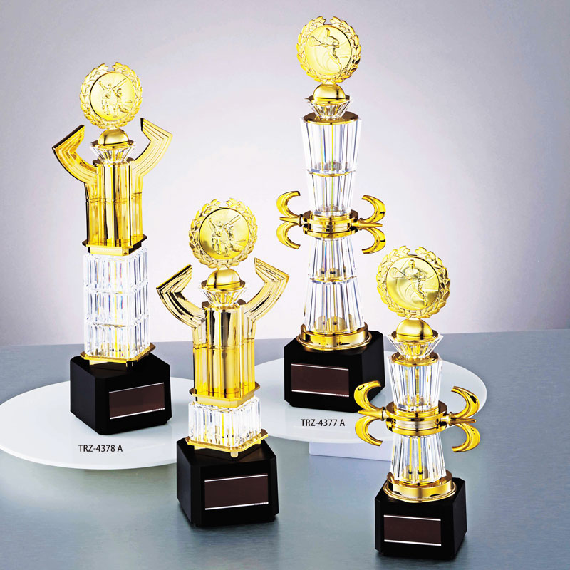 謎のトロフィー 優勝トロフィー 樹脂製人形付きトロフィー T1922（青）シリーズ