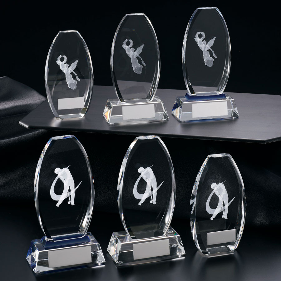 クリスタルトロフィー JP-CM-411-3D加工付き | クリスタルトロフィー