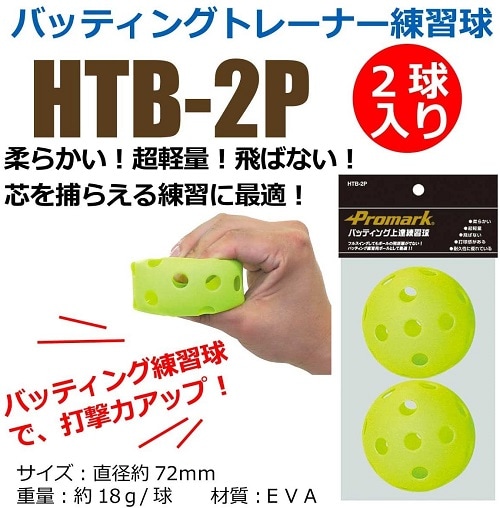 PROMARK (プロマーク) バッティング上達練習球 2球入 HTB-2P