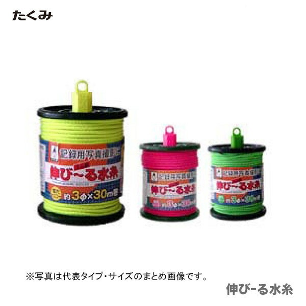 【オススメ】〈たくみ〉伸びーる水糸  蛍光　グリーン　1280
