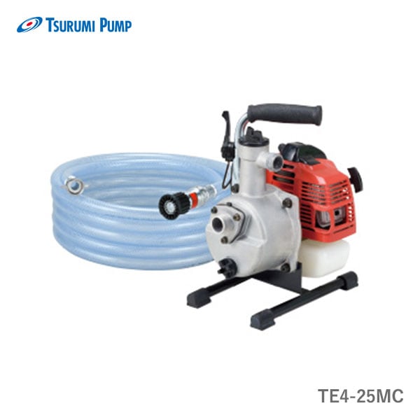 〈ツルミ〉TE4-25MC 排水用エンジンポンプ  TE型 口径25mm ツルミポンプ TE4-25MC