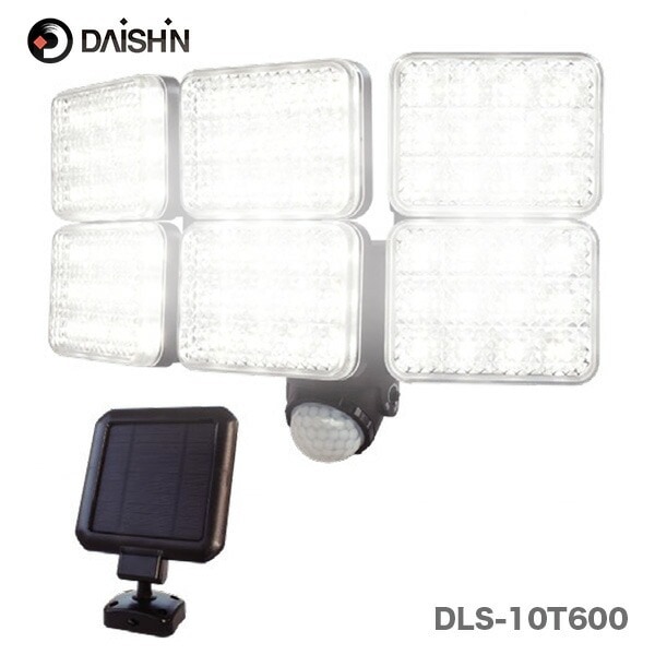 〈大進〉 LEDソーラーセンサーライト6灯式 極　DLS-10T600