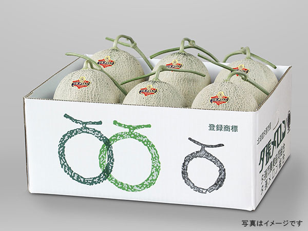 【るー】【共撰品】夕張メロン　優品6玉入　8kg箱　1玉約1.3kg前後 夕張メロン 優品6玉入 | 夕張メロン 大箱（元箱） | 夕張メロン