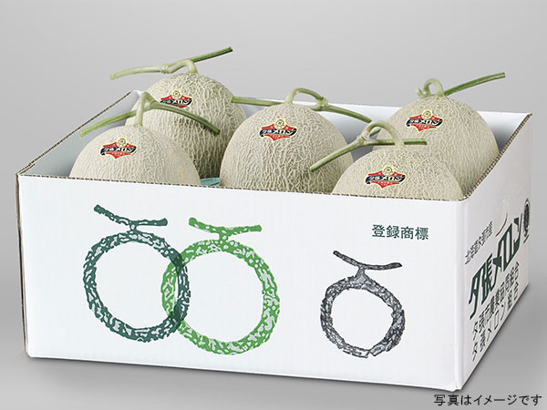 【奥沢】夕張メロン（個選品）　5玉入　8kg箱 夕張メロン 良品5玉入 | 夕張メロン 大箱（元箱） | 夕張メロン