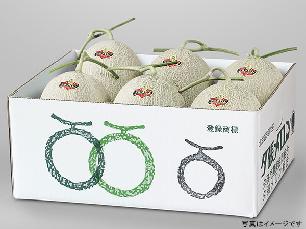 【共撰品】夕張メロン　良品6玉入　8kg箱　1玉約1.3kg前後 夕張メロン 良品6玉入 | 夕張メロン 大箱（元箱） | 夕張メロン