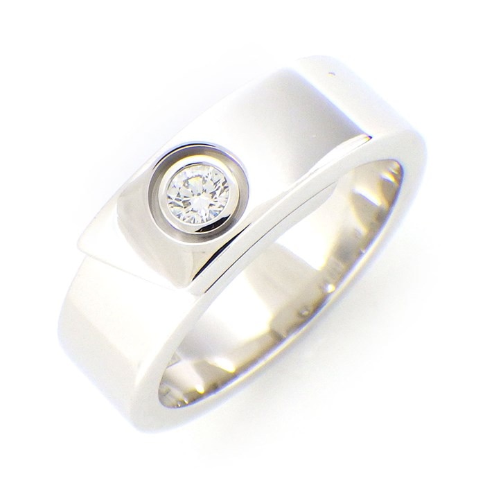 【カルティエ Cartier】リング アニバーサリー 1ポイント ダイヤモンド K18WG 8.5号 / #49 