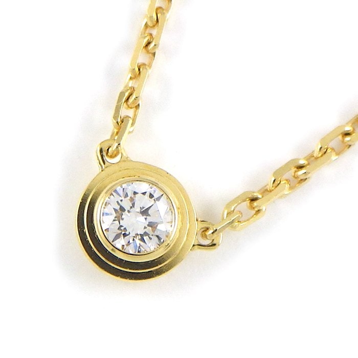【カルティエ Cartier】ネックレス ディアマン レジェ ドゥ XS 1ポイント ダイヤモンド K18YG 