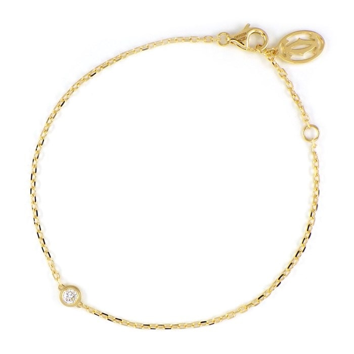 【カルティエ Cartier】ブレスレット ディアマン レジェ ドゥ SM ダムール 1ポイント ダイヤモンド 0.09ct K18YG 