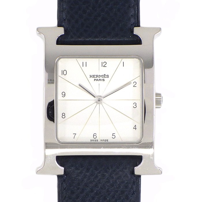 エルメス HERMES 腕時計 Hウォッチ RS1.505 シルバー 文字盤 SS