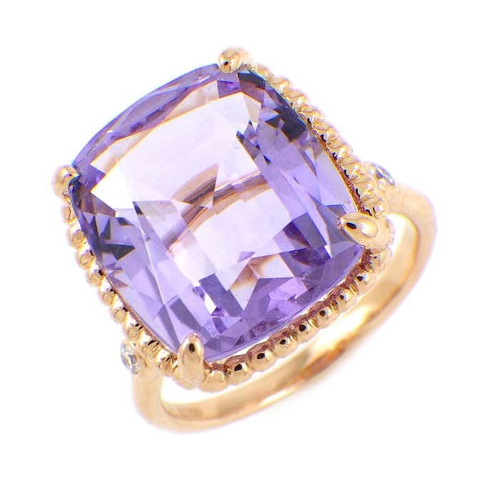 【訳あり】 【ティファニー Tiffany & Co.】リング スパークラー アメジスト ダイヤモンド K18PG 8.5号 