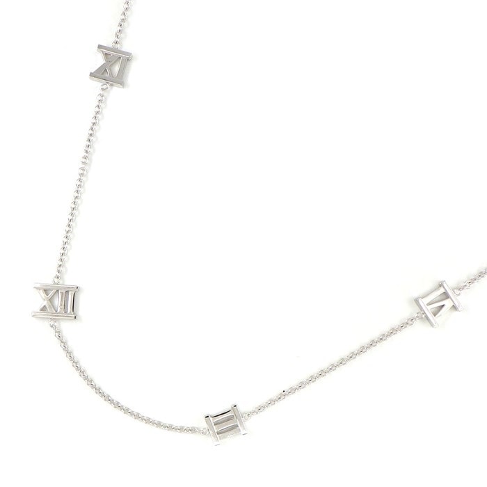 【ティファニー Tiffany & Co.】ネックレス アトラス 8モチーフ K18WG 