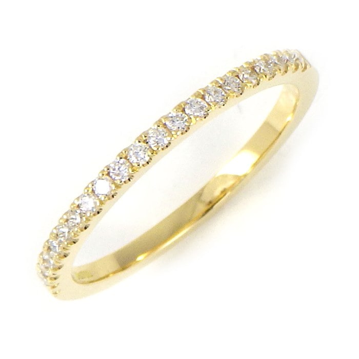 【アーカー AHKAH】リング ティナ ハーフエタニティ ダイヤモンド 0.16ct K18YG 10号 