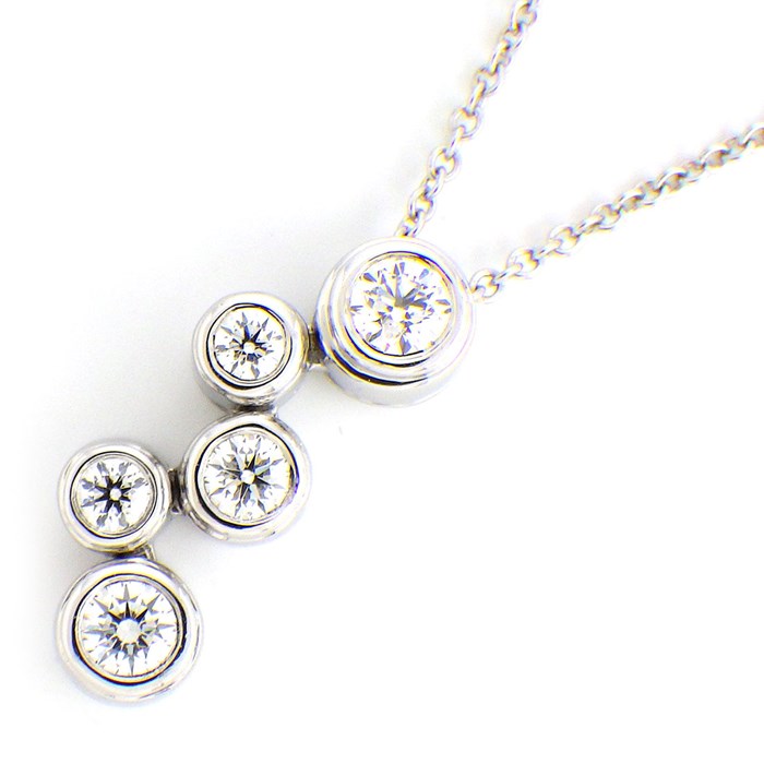 【ティファニー Tiffany & Co.】ネックレス バブル 5ポイント ダイヤモンド PT950 