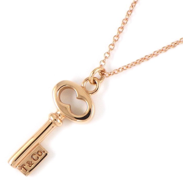 【ティファニー Tiffany & Co.】ネックレス ヴィンテージ オーバルキー K18PG 