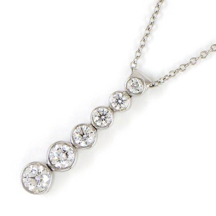 【ティファニー Tiffany & Co.】ネックレス ジャズドロップ スウィング 6ポイント ダイヤモンド PT950 
