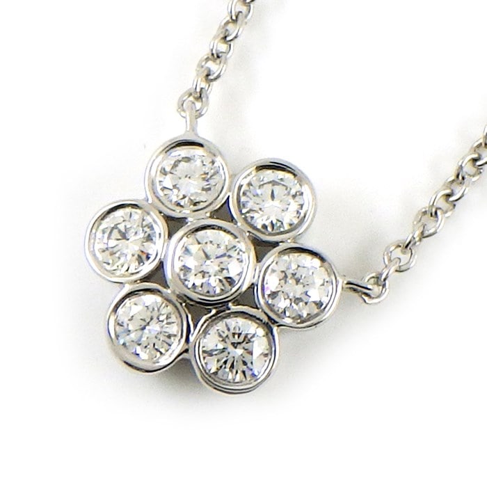 【ティファニー Tiffany & Co.】ネックレス フラワーガーデン 7ポイント ダイヤモンド PT950 