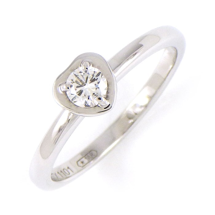 【カルティエ Cartier】リング ディアマン レジェ ドゥ ダムール ハート 1ポイント ダイヤモンド K18WG 9.5号 / #50 