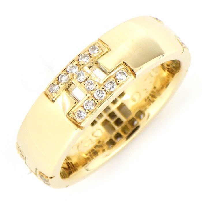 【エルメス HERMES】リング エヴァーヘラクレス Hモチーフ ダイヤモンド 0.30ct K18YG 9号 / #50