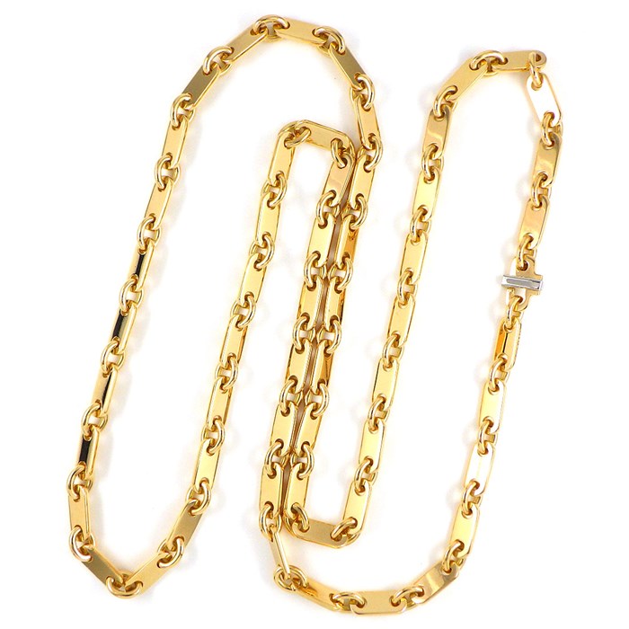 カルティエ Cartier】ロングネックレス フィガロ ラージ ロング リンク  