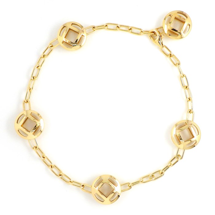 【カルティエ Cartier】ブレスレット パシャグリッド 5モチーフ ラウンド サークル K18YG 