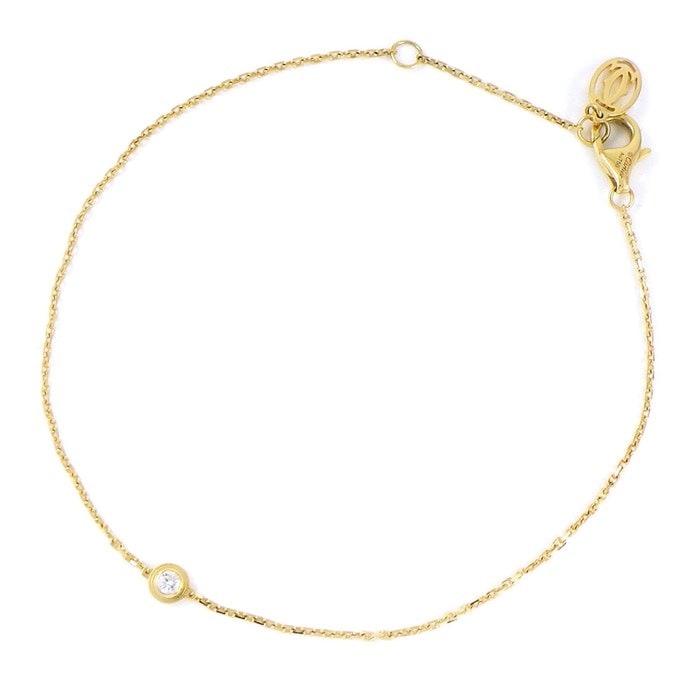 【カルティエ Cartier】ブレスレット ディアマン レジェ ドゥ ダムール XS 1ポイント ダイヤモンド K18YG 