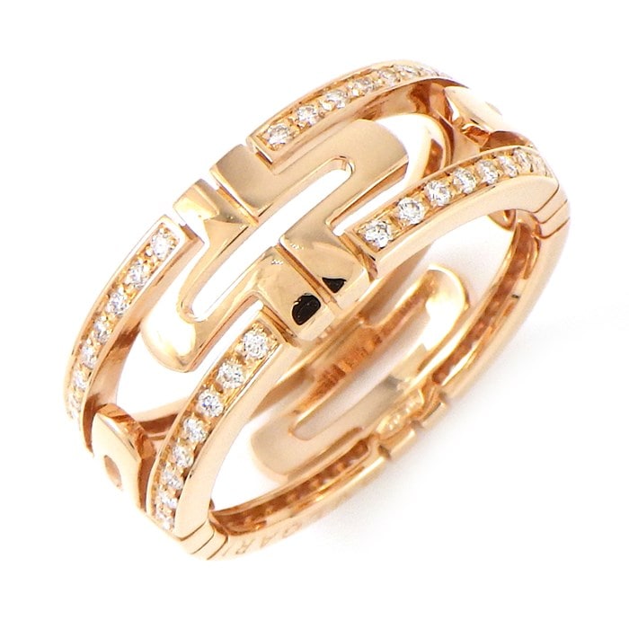 ブルガリ BVLGARI】リング パレンテシ オープン ロゴ ダイヤモンド 