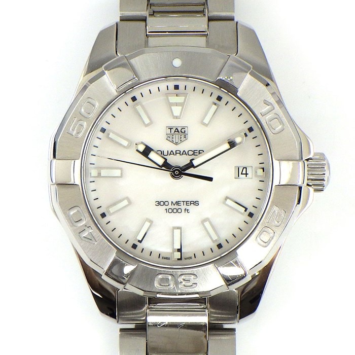【タグ・ホイヤー TAG Heuer】腕時計 アクアレーサー WBD131A.BA0748 デイト カレンダー 3針 ホワイトシェル文字盤 白 SS クオーツアナログ 【箱・保付き】 