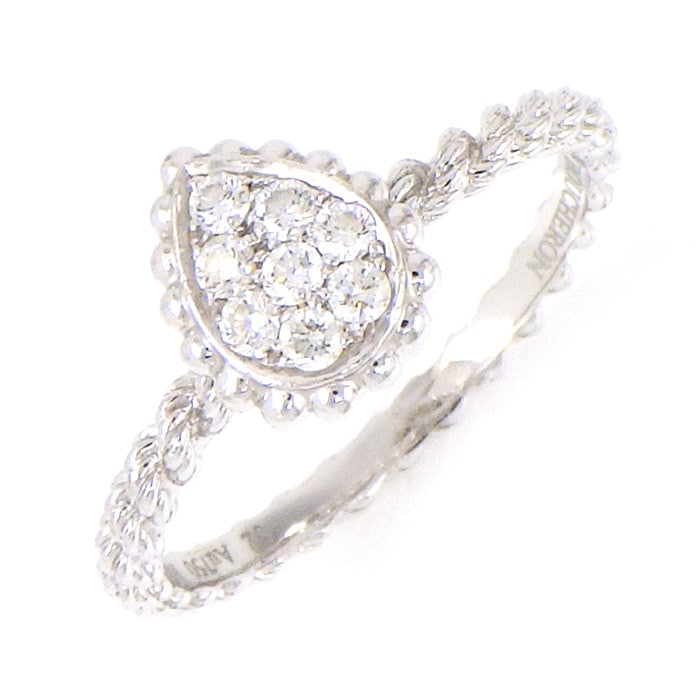 【ブシュロン BOUCHERON】リング セルパン ボエム エクストラスモール EX JRG02195 ドロップ 雫 モチーフ 8ポイント ダイヤモンド 0.14ct K18WG 11号 / #52 