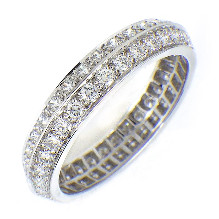 【ヴァンクリーフ＆アーペル Van Cleef & Arpels】リング クチュール エタニティ VCARN57P00 フル サークル パヴェ 66ポイント ダイヤモンド PT950 9.5号 / #50 