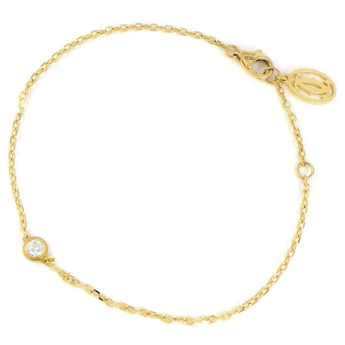 【カルティエ Cartier】ブレスレット ダムール スモール SM ディアマン レジェ ドゥ 1ポイント ダイヤモンド K18YG 