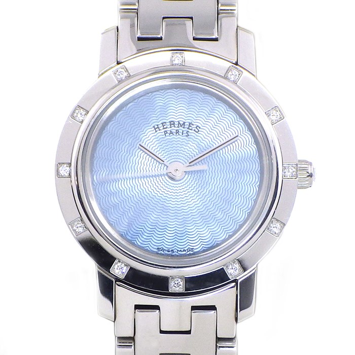 エルメス HERMES】腕時計 クリッパーナクレ CL4.230 12ポイント ダイヤ 
