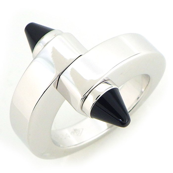 【カルティエ Cartier】リング メノット オニキス K18WG 10号 / #50 