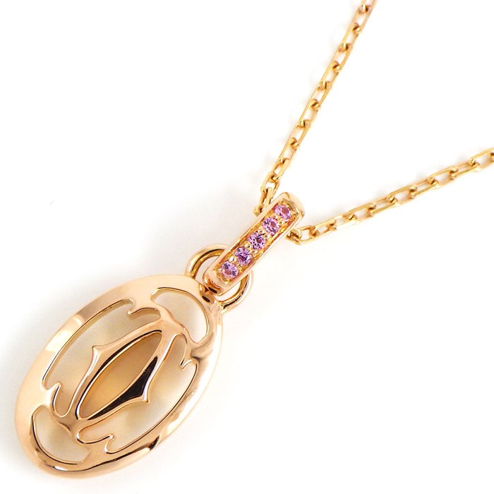 【カルティエ Cartier】ネックレス ロゴ ドゥーブル C2 2C 5ポイント ピンクサファイア K18PG -ジェイビーワークス 公式オンラインショップ